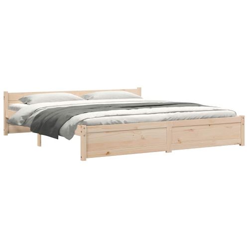Cadre De Lit Sans Matelas Bois Massif 180x200 Cm