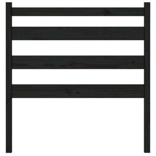 Tête De Lit Noir 96x4x100 Cm Bois Massif De Pin