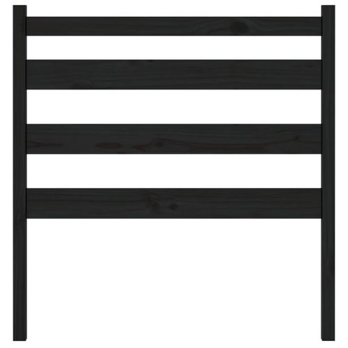 Tête De Lit Noir 106x4x100 Cm Bois Massif De Pin