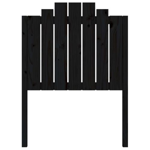 Tête De Lit Noir 81x4x110 Cm Bois Massif De Pin