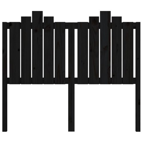 Tête De Lit Noir 126x4x110 Cm Bois Massif De Pin