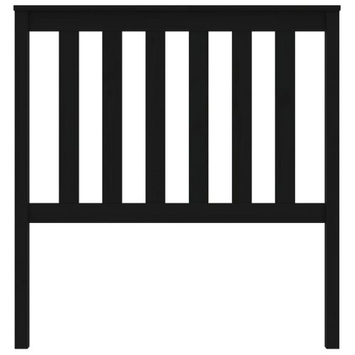 Tête De Lit Noir 96x6x101 Cm Bois Massif De Pin