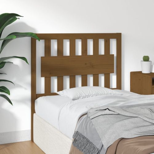 Tête De Lit Marron Miel 95,5x4x100 Cm Bois Massif De Pin