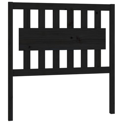 Tête De Lit Noir 95,5x4x100 Cm Bois Massif De Pin