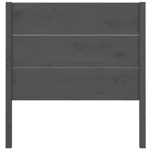 Tête De Lit Gris 96x4x100 Cm Bois Massif De Pin