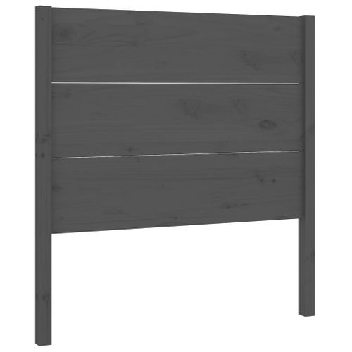 Tête De Lit Gris 96x4x100 Cm Bois Massif De Pin