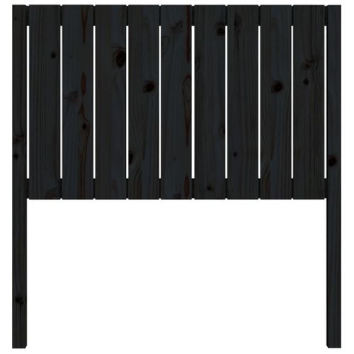 Tête De Lit Noir 95,5x4x100 Cm Bois Massif De Pin