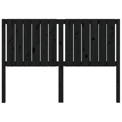 Tête De Lit Noir 145,5x4x100 Cm Bois Massif De Pin