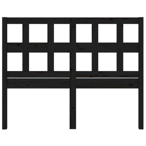 Tête De Lit Noir 185,5x4x100 Cm Bois Massif De Pin