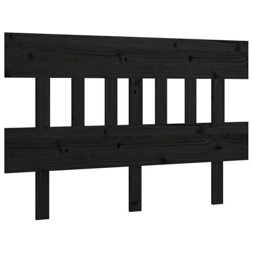 Tête De Lit Noir 183,5x3x81 Cm Bois Massif De Pin