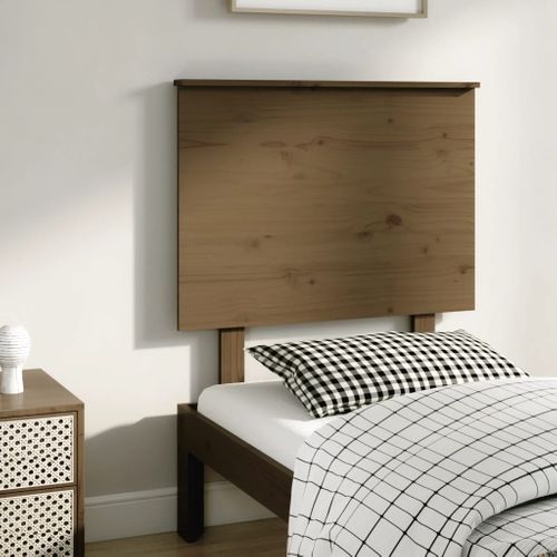 Tête De Lit Marron Miel 79x6x82,5 Cm Bois Massif De Pin