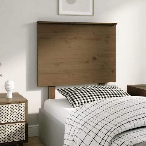 Tête De Lit Marron Miel 79x6x82,5 Cm Bois Massif De Pin