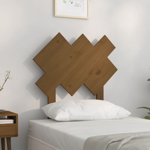 Tête De Lit Marron Miel 72,5x3x81 Cm Bois Massif De Pin