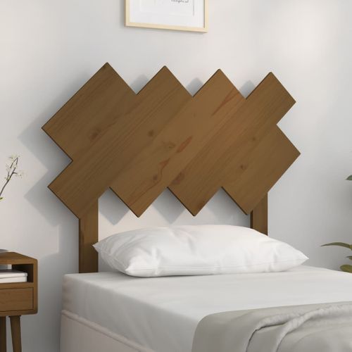 Tête De Lit Marron Miel 92x3x81 Cm Bois Massif De Pin