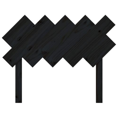 Tête De Lit Noir 104x3x80,5 Cm Bois Massif De Pin