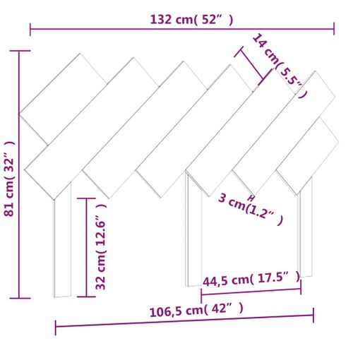 Tête De Lit 132x3x81 Cm Bois Massif De Pin