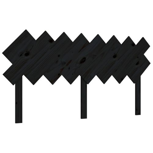 Tête De Lit Noir 159,5x3x80,5 Cm Bois Massif De Pin