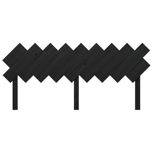 Tête De Lit Noir 178x3x80,5 Cm Bois Massif De Pin