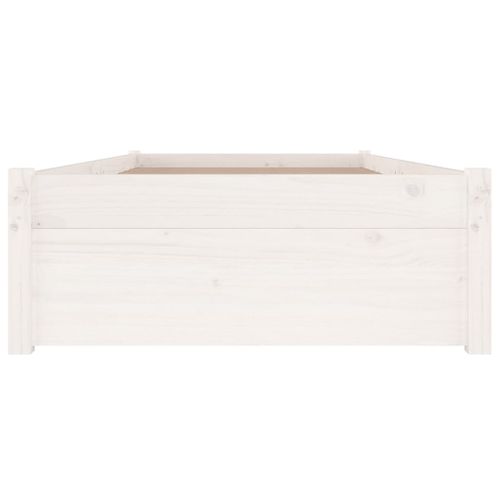 Cadre De Lit 90x190 cm Avec Tiroirs Blanc