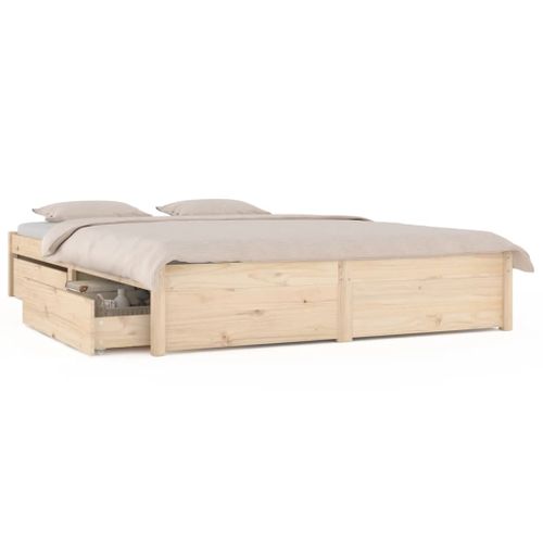 Cadre De Lit Sans Matelas Avec Tiroirs 150x200