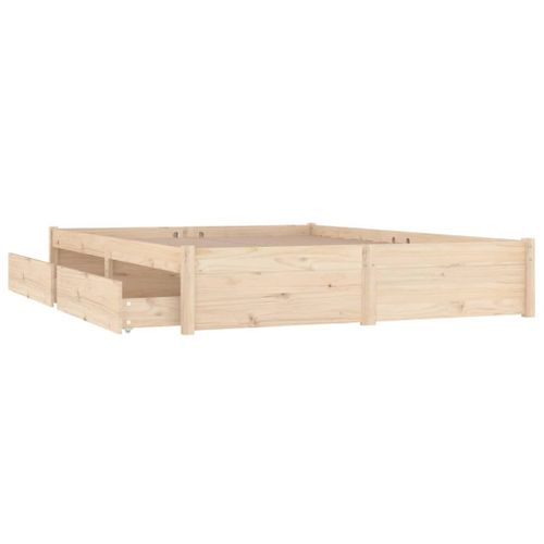 Cadre De Lit Sans Matelas Avec Tiroirs 150x200