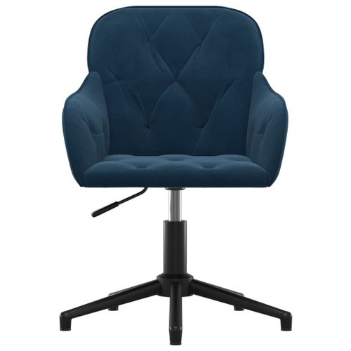 Chaises Pivotantes À Manger Lot De 2 Bleu Velours