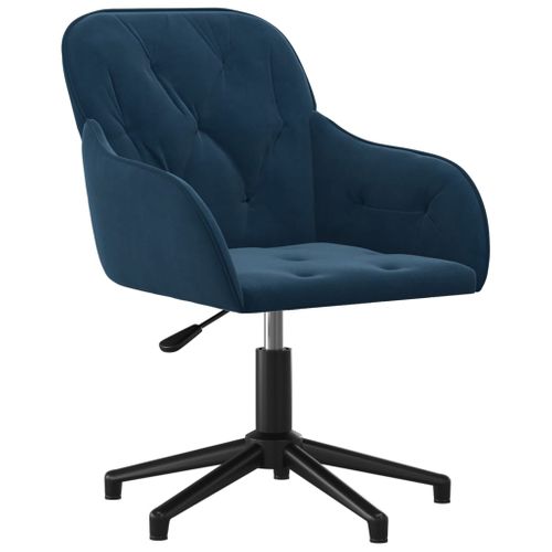 Chaises Pivotantes À Manger Lot De 2 Bleu Velours