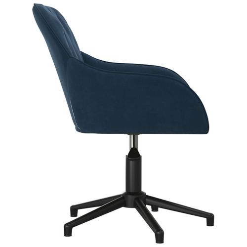 Chaises Pivotantes À Manger Lot De 2 Bleu Velours