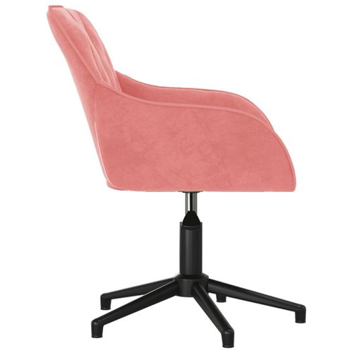 Chaises Pivotantes À Manger Lot De 2 Rose Velours