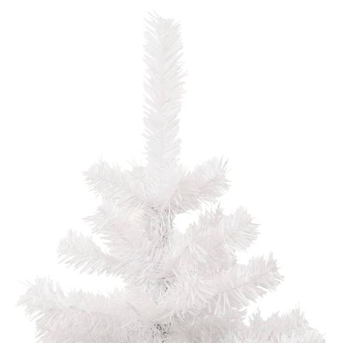 Arbre De Noël Hélicoïdal Pré-éclairé Avec Pot Blanc 120 Cm Pvc