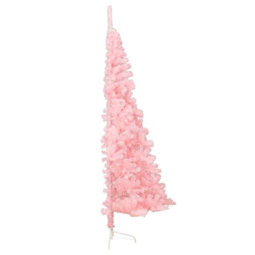 Demi Sapin De Noël Artificiel Avec Support Rose 150 Cm Pvc