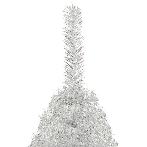 Demi Sapin De Noël Artificiel Avec Support Argenté 210 Cm Pet