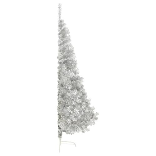 Demi Sapin De Noël Artificiel Avec Support Argenté 240 Cm Pvc