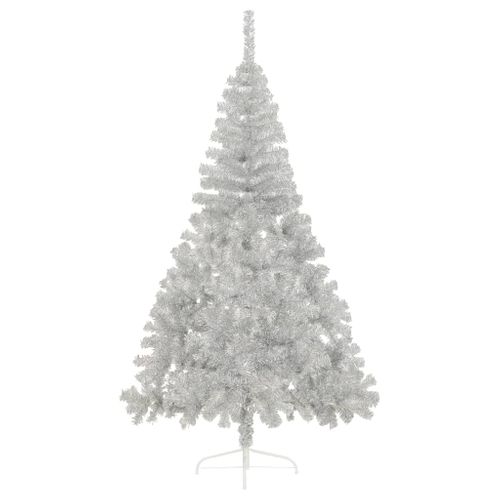 Demi Sapin De Noël Artificiel Avec Support Argenté 240 Cm Pvc