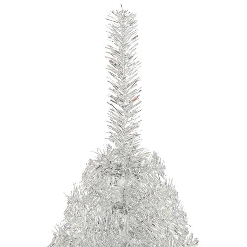 Demi Sapin De Noël Artificiel Avec Support Argenté 240 Cm Pvc