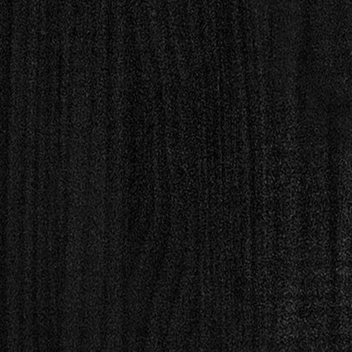 Cadre De Lit Sans Matelas Noir Bois Massif 200x200 Cm