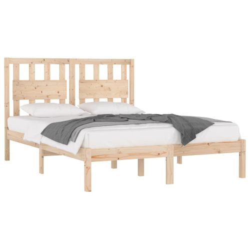 Cadre De Lit Sans Matelas Bois Massif 120x190 Cm