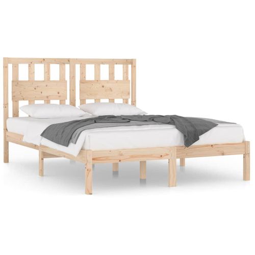 Cadre De Lit Sans Matelas Bois Massif 120x190 Cm