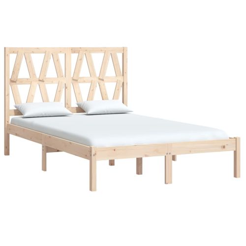 Cadre De Lit Sans Matelas Bois Massif 120x190 Cm