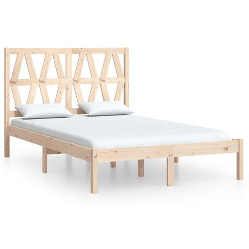 Cadre De Lit Sans Matelas Bois Massif 120x190 Cm