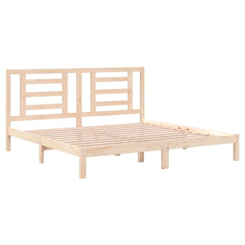 Cadre De Lit Sans Matelas 200x200 Cm Bois Massif De Pin