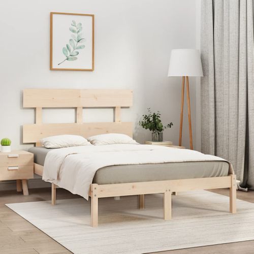 Cadre De Lit Sans Matelas 140x190 Cm Bois Massif