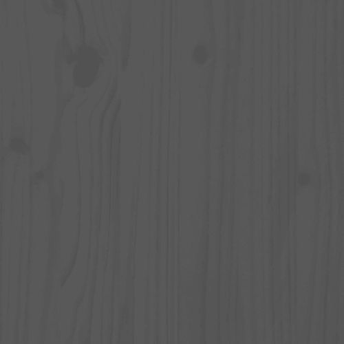 Cadre De Lit Sans Matelas Bois Massif De Pin Gris 200x200 Cm