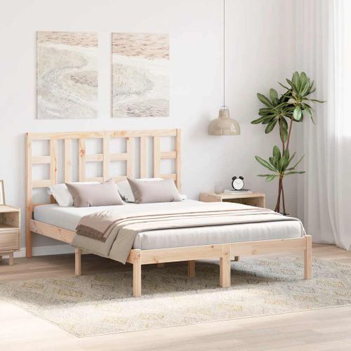 Cadre De Lit Sans Matelas 135x190 Cm Bois Massif