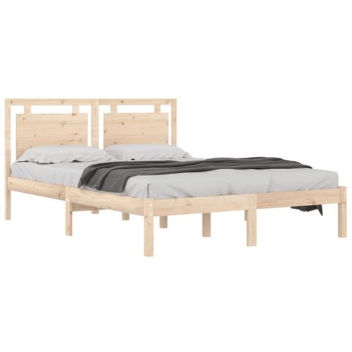 Cadre De Lit Sans Matelas 140x190 Cm Bois Massif
