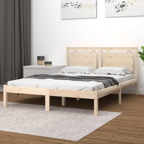 Cadre De Lit Sans Matelas 180x200 Cm Bois Massif