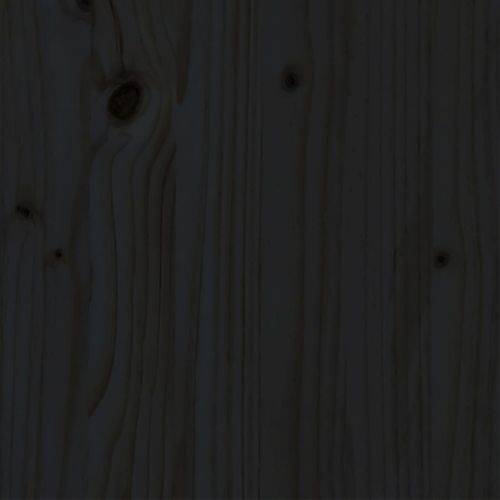 Cadre De Lit Sans Matelas Noir Bois Massif 200x200 Cm