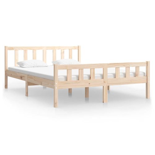 Cadre De Lit Sans Matelas Bois Massif 120x190 Cm