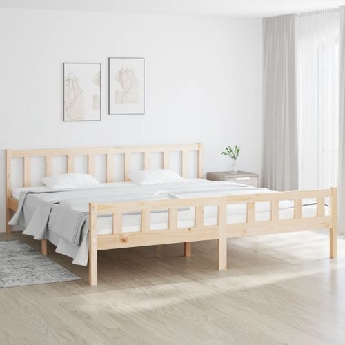 Cadre De Lit Sans Matelas Bois Massif 160x200 Cm