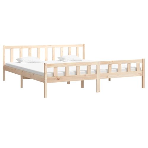Cadre De Lit Sans Matelas Bois Massif 160x200 Cm